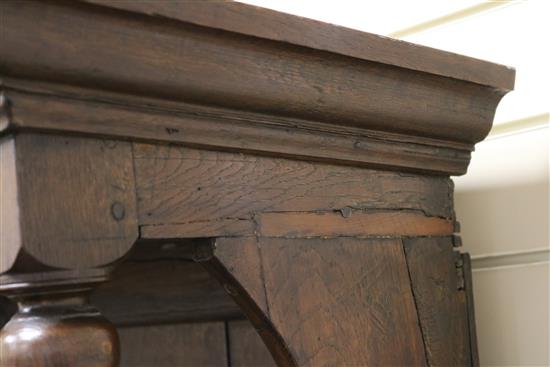 An 18th century oak dresser W.160cm